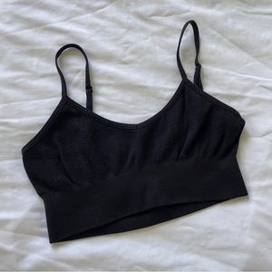 Aritzia Talula Black Seamless Bra Top, Bralette